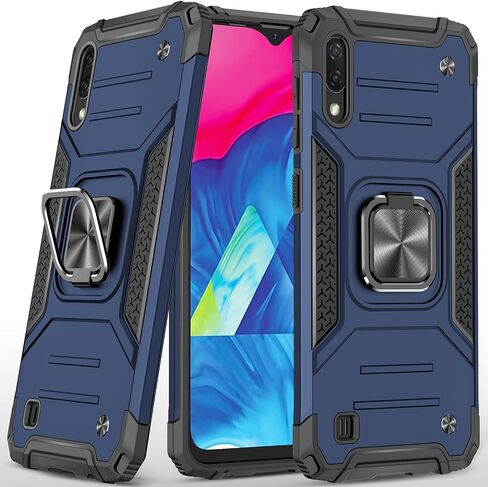 for Samsung Galaxy A10 Case Galaxy M10 Case Military Grade Built-in Kickstand Case Holster Armor Heavy Duty Shockproof Cover Protective Case for Galaxy A10 Phone Case (Black) in Saudi Arabia