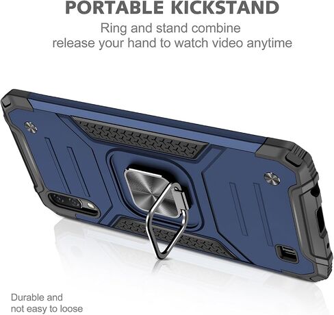 for Samsung Galaxy A10 Case Galaxy M10 Case Military Grade Built-in Kickstand Case Holster Armor Heavy Duty Shockproof Cover Protective Case for Galaxy A10 Phone Case (Black) in Saudi Arabia