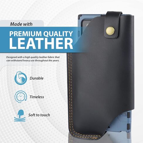 Hengwin Leather Phone Belt Clip Case fits for iPhone 15 Pro Max 14 Plus 13 Pro Max 12 Pro Max 11 Pro Max XS Max 8 Plus, Horizontal/Vertical Cell Phone Holder Belt Holster Travel Waist Pouch (Brown) in Saudi Arabia