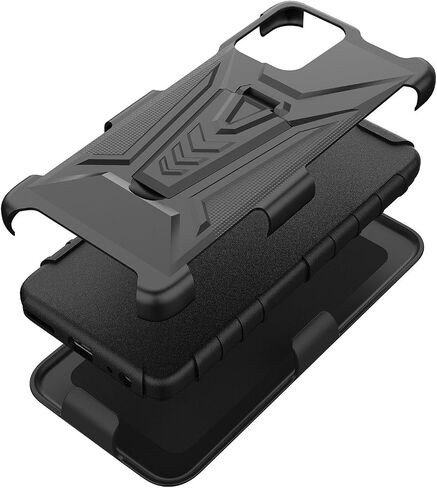 for Motorola Moto G Power 5G (2023) - Shockproof Phone Case w/Belt Clip Holster - VX Black in Saudi Arabia