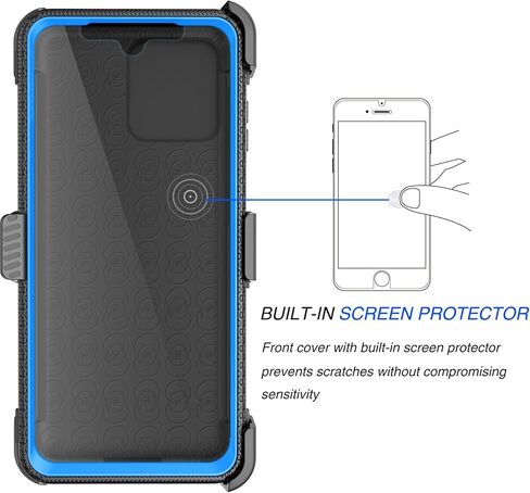 حافظة Tekcoo لهاتف موتورولا موتو جي ستايلس 5G | 2023 فقط | XT2315 [Tshell] ممتص للصدمات [شاشة مدمجة] [مشبك حزام قفل مسند] حامل غطاء كامل الجسم آمن دوار - أزرق in Kuwait
