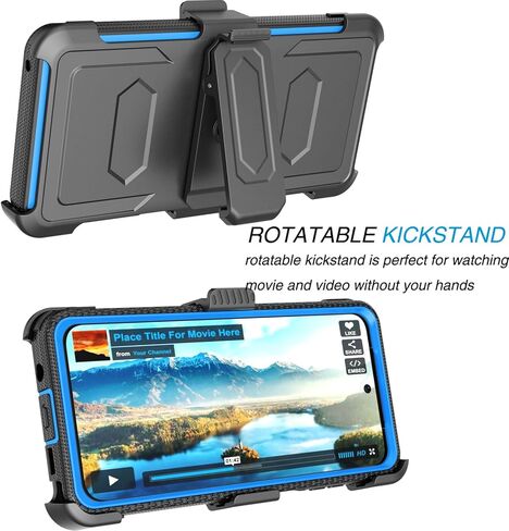 حافظة Tekcoo لهاتف موتورولا موتو جي ستايلس 5G | 2023 فقط | XT2315 [Tshell] ممتص للصدمات [شاشة مدمجة] [مشبك حزام قفل مسند] حامل غطاء كامل الجسم آمن دوار - أزرق in Kuwait