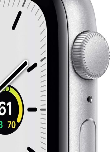 Apple Watch SE (GPS, 44mm) - Silver Aluminum Case with White Sport Band (Renewed) in Saudi Arabia