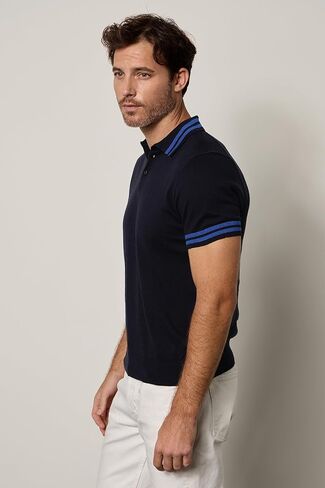 Velvet by Graham & Spencer Men's Hogan Short Sleeve Polo Shirt in Saudi Arabia