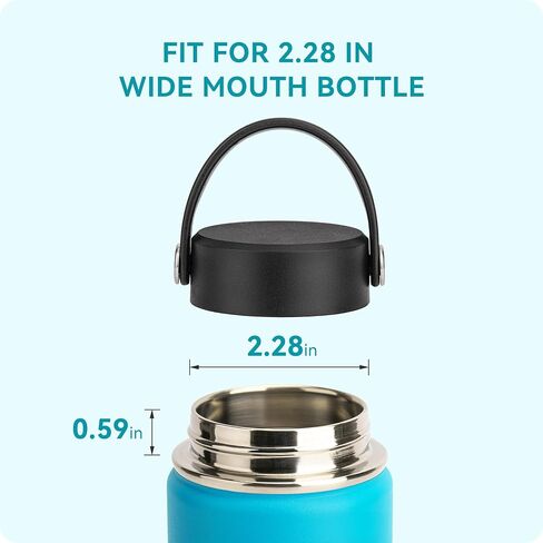 Replacement Lid for HydroFlask Wide Mouth 12 oz, 18 oz, 20 oz, 32 oz, 40 oz, 64 oz Water Bottles, Replacement Cap for Hydroflask, Sport Bottle Lids Accessories in Saudi Arabia