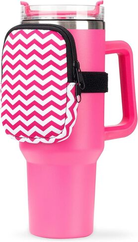 Water Bottle Pouch Accessory | Compatible with Stanley Tumbler| Great for Workouts, Gym, Sports| Keeps Cash, Keys, and Earbuds Safe in Kuwait