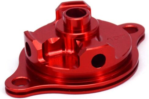JFG RACING Motorcycle Billet Oil Filter Cover Cap Trim For CRF250R 2004-2009, CRF250X 2004-2017 Dirt Bike, RED in Saudi Arabia