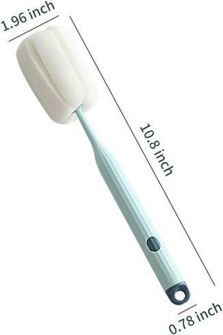 Bottle Soft Brush -2Pcs Sponge Bottle Brush Soft and Easy to Clean, Baby Bottle Sponge Brush Can Effectively Remove The Stain Residue On The Bottom of The Cup(Blue) in Saudi Arabia
