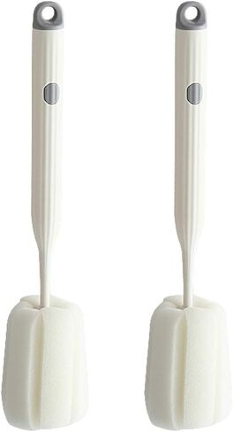 Bottle Soft Brush -2Pcs Sponge Bottle Brush Soft and Easy to Clean, Baby Bottle Sponge Brush Can Effectively Remove The Stain Residue On The Bottom of The Cup(Blue) in Saudi Arabia