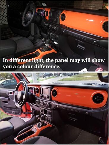 ABS Center Console Panel Dashboard Cover Compatible with Jeep Wrangler JL 2018-2023/ Jeep Gladiator JT 2020-2023 Interior Trim Decor for Jeep Accessories (Blue) in Kuwait