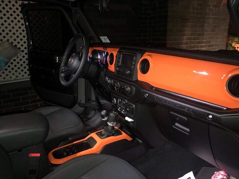 ABS Center Console Panel Dashboard Cover Compatible with Jeep Wrangler JL 2018-2023/ Jeep Gladiator JT 2020-2023 Interior Trim Decor for Jeep Accessories (Blue) in Kuwait