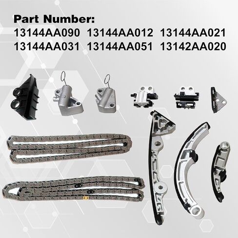 Timing Chain Kit 13144AA090 13144AA012 Compatible with Subaru Legacy Outback B9 Tribeca EZ30 EZ30D 3.0L H6 2006 2007 2008 2009 in Saudi Arabia