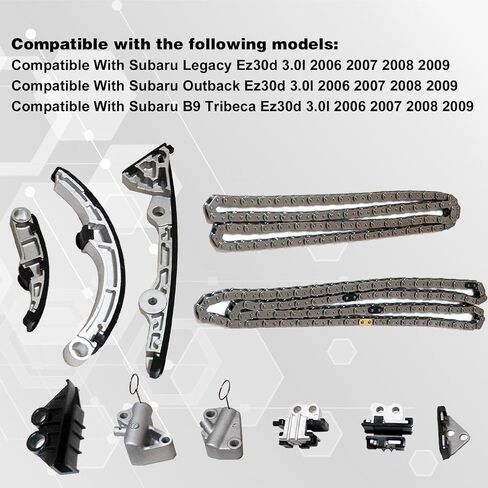 Timing Chain Kit 13144AA090 13144AA012 Compatible with Subaru Legacy Outback B9 Tribeca EZ30 EZ30D 3.0L H6 2006 2007 2008 2009 in Saudi Arabia