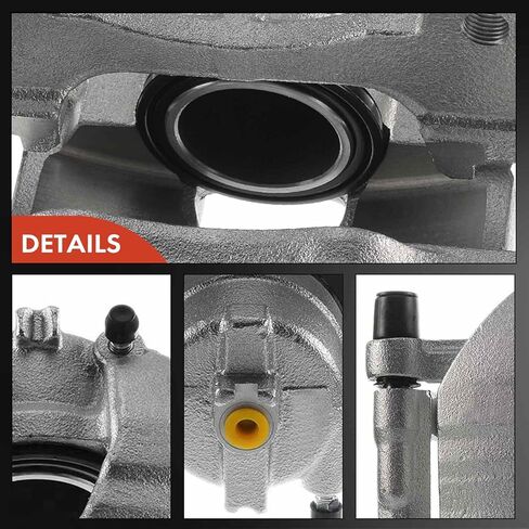 A-Premium Disc Brake Caliper Assembly with Bracket Compatible with Select Infiniti Models - G35 2007-2008, G37 2008-2013, Q60 2014-2015 - Front Left Driver Side in Kuwait