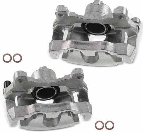 A-Premium Disc Brake Caliper Assembly with Bracket Compatible with Select Infiniti Models - G35 2007-2008, G37 2008-2013, Q60 2014-2015 - Front Left Driver Side in Kuwait