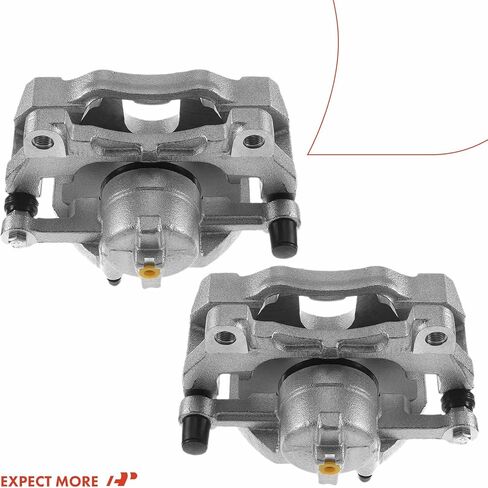 A-Premium Disc Brake Caliper Assembly with Bracket Compatible with Select Infiniti Models - G35 2007-2008, G37 2008-2013, Q60 2014-2015 - Front Left Driver Side in Kuwait