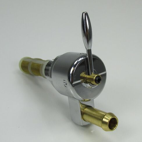 Chrome Harley 3/8" NPT HI-Flow Petcock Straight Downward Fuel Outlet Valve - Fits 3/8" ID Fuel Hose - Replaces HD Pt# 62125-55B on PRE-1975 Harley FL FX XL Models - Motorcycle Chopper Bobber S3/8STRT in Saudi Arabia