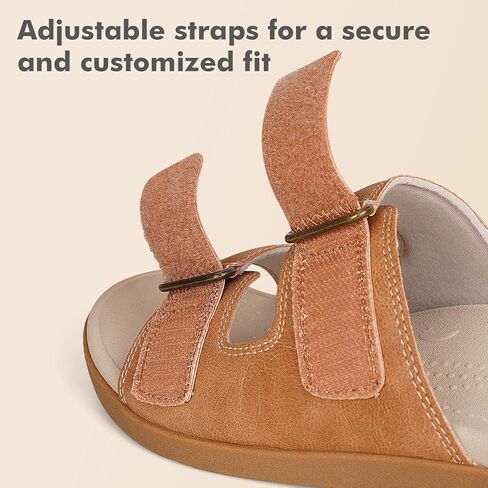 V.Step Orthopedic Slides with Arch Support for Women Men, Adjustable Orthotic Sandals for Plantar Fasciitis Pain Relief Indoor Outdoor Black W6/M5 in Kuwait