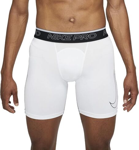 Nike Pro Dri-FIT Men's Shorts (as1, Alpha, m, Regular, Regular, White/Black) in Saudi Arabia