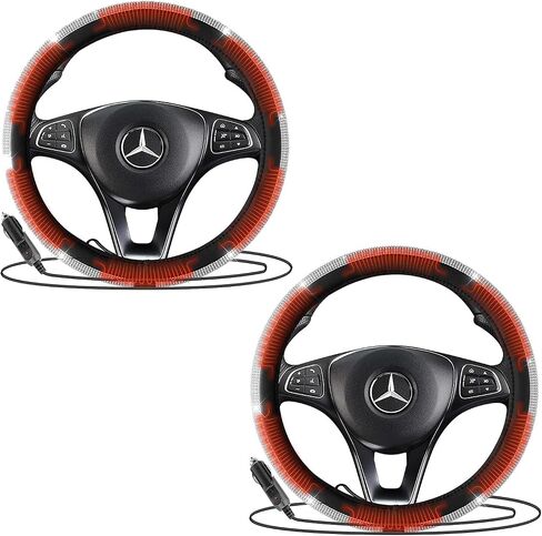 Car Steering Wheel Cover Winter Warm Cover for Auto Interior Accessories Anti- Slip (Bling Heated Steering Wheel Cover, 1- Pack) in Saudi Arabia