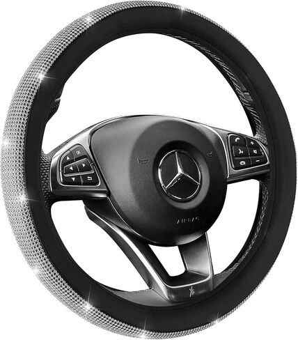 Car Steering Wheel Cover Winter Warm Cover for Auto Interior Accessories Anti- Slip (Bling Heated Steering Wheel Cover, 1- Pack) in Saudi Arabia