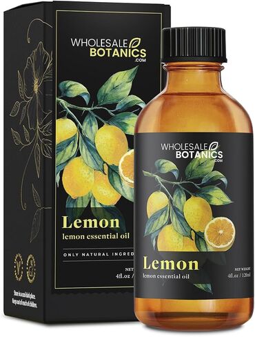 Lemon Essential Oil by Wholesale Botanics | Premium Grade 100% Undiluted Essential Oil | for Aromatherapy, Soaps, Lotions, & Candles | Vegan & Cruelty Free (1 Fl Oz) in Saudi Arabia