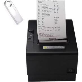 طابعة pos kithcen، بلوتوث إيثرنت/LAN 80 مم قاطع تلقائي للمطاعم لاسلكي ios android طابعة تذكرة استلام فاتورة حرارية للشركات الصغيرة، يدعم درج النقود (بلوتوث + LAN/إيثرنت + USB) in Kuwait