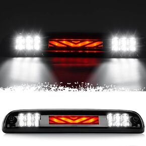 For Ford F250 F350 Super Duty Explorer Ranger 3rd Third Brake Cargo Light High Mount LED Lamp Tail Light Electroplating Housing (Smoked)
