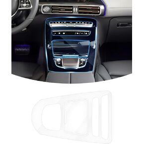 Center Console Gear Shift Panel Frame Clear Film, PPF Protection Film Interior Decoration Accessories for Mercedes Benz EQC Class