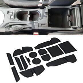 Cup Holder Insert for Subaru Crosstrek 2023 2022 2021 2020 2019 2018 and for Subaru Impreza 2017-2023 Center Console Mat Non-Slip Door Pocket Liners Interior Accessories (Black)