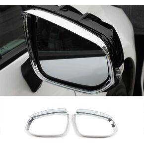 Car Accessories Fit For Toyota Sienna 2021 2022 2023 Exterior Side Door Rearview Mirror Rain Shield Protector Cover Frame Trims (Glossy Black) ABS 2 PCS