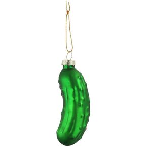 Christmas Pickle Tree Ornaments,Cute Glass Blown Green Pickle Cucumber Hanging Ornaments,Christmas Cucumber Pendant with Lanyard,Christmas Tree Decoration, Decorative Hanging Ornaments