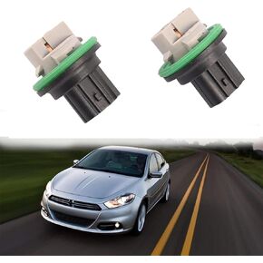 2 PCS Car Turn Signal Adapter, Three-pin Plug Play Brake Light Connector Waterproof Socket, Replacement OEM 68186725AB Automotive Accessories, Compatible with 2013-2016 Dodge Dart (Gray)