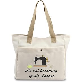 it's not Hoarding if it's Fabric Tote Quilter Bag Quilting Tote Bag Sewing Gifts for Fabric Lovers Shopping Bag