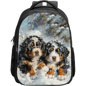 SARA NELL Black Labrador Dog Puppy School Backpack with Padded Straps 3D Student Stylish Unisex Daypack for Boys Girls School Book Bags