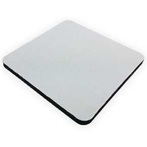 White Blank Sublimation Heat Transfer Rubber Base Fabric Surface Square Mouse pad Flexible 220x180x5mm (8x7'') for Computer and Laptops Non-Slip