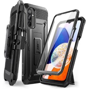 SUPCASE for Samsung Galaxy A14 5G Case with Screen Protector (Unicorn Beetle Pro), [Built-in Stand & Belt Clip] Heavy Duty Full-Body Rugged Protective Phone Case for Samsung A14 5G case, Black