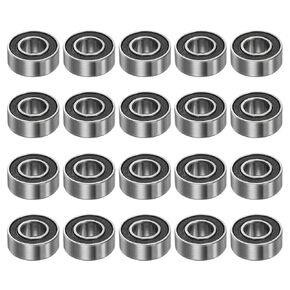 10pcs 6808-2RS Deep Groove Ball Bearings 40mm Bore 52mm OD 7mm Thick Chrome Steel Double Sealed Bearing for Motors Pumps Conveyors