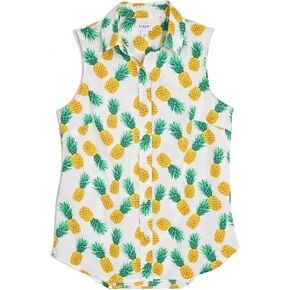 J.Crew Mercantile Women's Sleeveless Cotton Poplin Shirt in Signature Fit