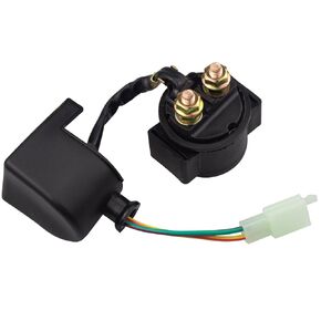 Starter Solenoid Relay Replacement Parts Fits for 4-Stroke GY6 50cc 70cc 90cc 100cc 110cc 125cc Chinese ATV Dirt Bike GO-Kart Pochet Bike Chopper Scooter, TaoTao Roketa Sunl Baja Kazuma Etc.