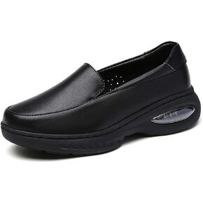 Ladies Nurse Shoes Anti Slip Comfortable Restaurant Service Shoes Breathable Soft Sole Women's Work Shoes Lightweight Casual Walking Leather Women's Shoes