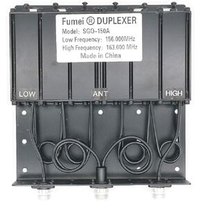 Fumei VHF 136-174MHz 50W Duplexer for Radio Repeater with Preset Low Frequency 156MHz & High Frequency 163MHz & N Female Connectors