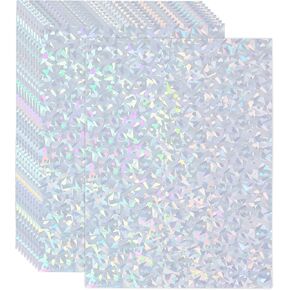 PATIKIL 9.5"x7" Holographic Cardstock, 20 Pack Metallic Iridescent Mirror Paper Foil Board Reflective Sheets for Scrapbook Poster DIY Craft, Style 2