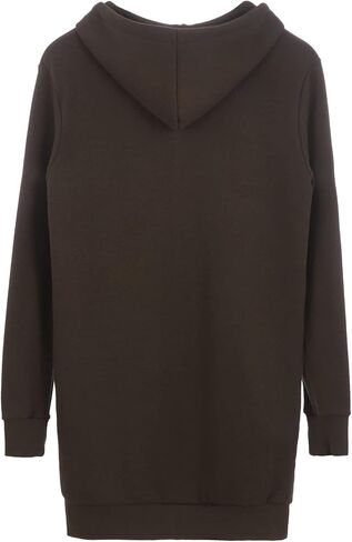 GIVON Womens Zip Up Long Tunic Hoodie Sweatshirt Lightweight Regular Fit Jacket with Pockets in Saudi Arabia