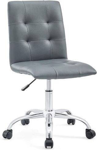 Modway Prim Ribbed Armless Mid Back Swivel Conference Office Chair In Black in Saudi Arabia
