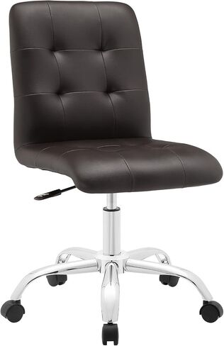 Modway Prim Ribbed Armless Mid Back Swivel Conference Office Chair In Black in Saudi Arabia