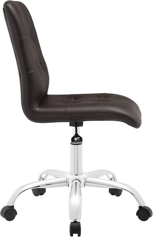 Modway Prim Ribbed Armless Mid Back Swivel Conference Office Chair In Black in Saudi Arabia