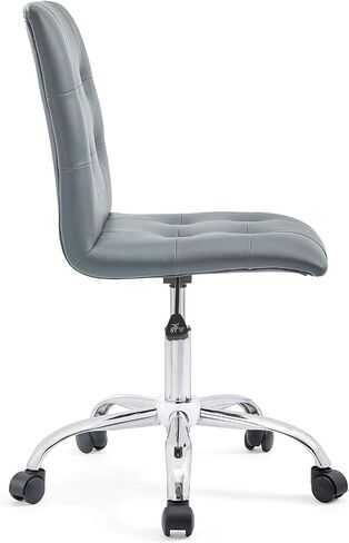 Modway Prim Ribbed Armless Mid Back Swivel Conference Office Chair In Black in Saudi Arabia