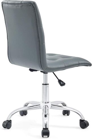 Modway Prim Ribbed Armless Mid Back Swivel Conference Office Chair In Black in Saudi Arabia