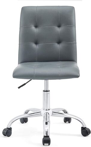 Modway Prim Ribbed Armless Mid Back Swivel Conference Office Chair In Black in Saudi Arabia